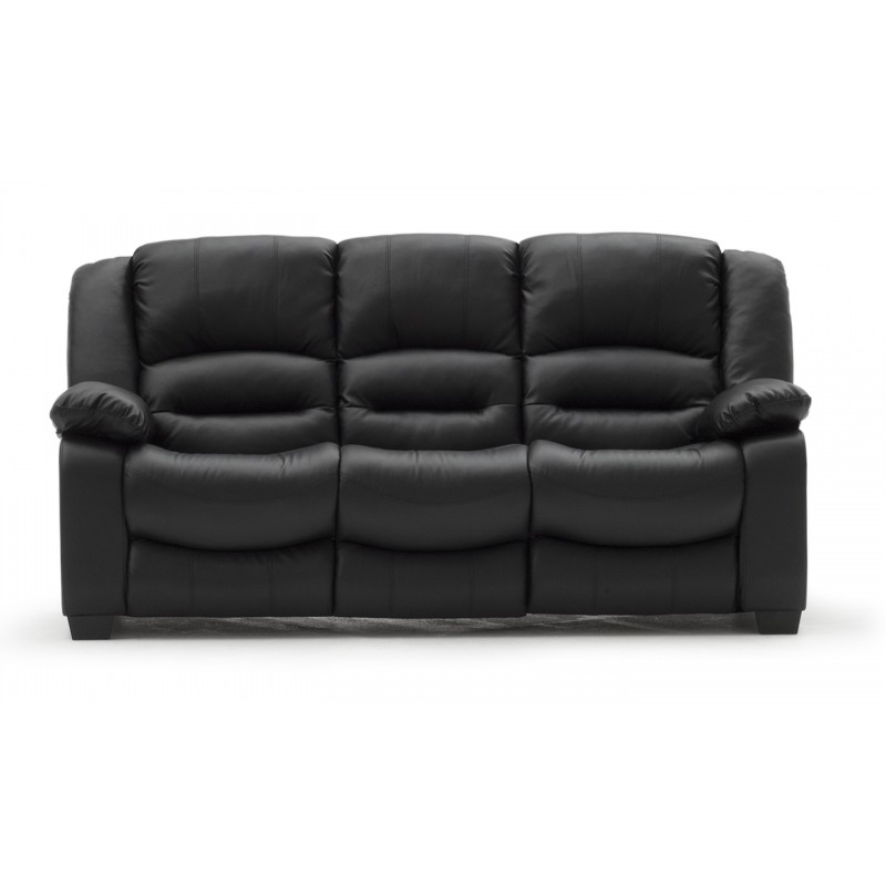 VL Barletto 3 Seater Sofa Black